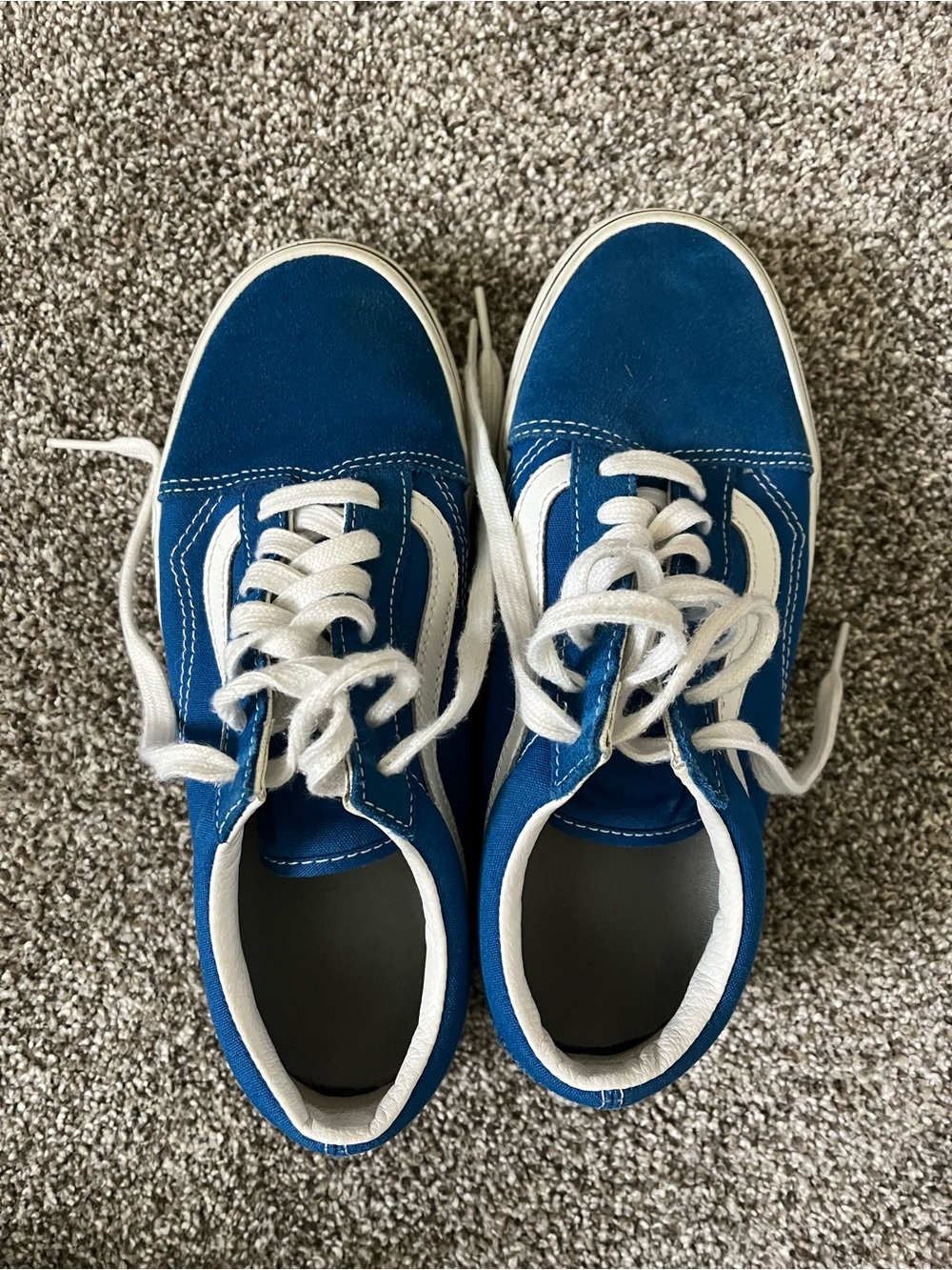 Vans Blue and White Low-Top Sneakers